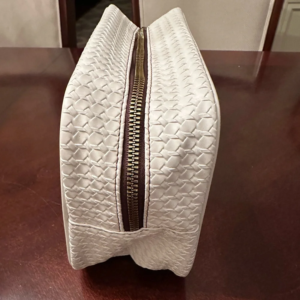 Sylune 3-in-1 Clear Cosmetic Bag Set White NWT
